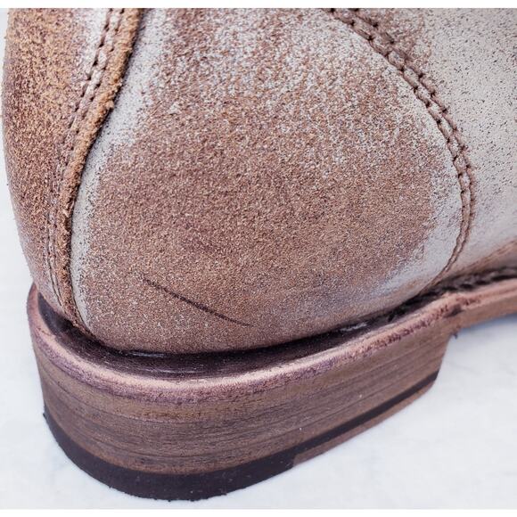 FRYE Veronica Combat Boots Distressed Tan/Beige Women's Size 9 B in VGUC - Picture 14 of 15